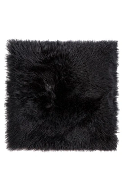 Shop Natural Genuine Shearling Chair Pad In Black