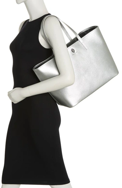 Shop Kurt Geiger Richmond Shopper Tote Bag In Silver