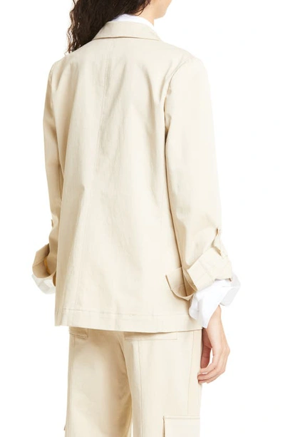 Twp Bell Stretch Cotton Blazer In Khaki