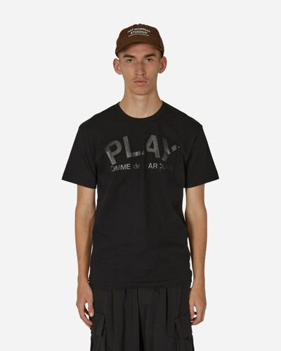 Shop Comme Des Garçons Play Logo T-shirt In Black