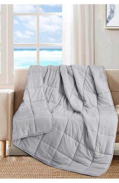 Shop Dream Theory Arctic Grey Comfort Machine Washable & Dryable Cooling Weighted Blanket, 12lbs