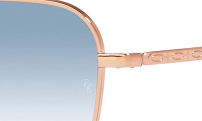 Shop Ray Ban New Caravan 55mm Gradient Square Sunglasses In Rose Gold
