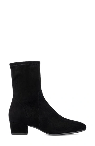 Aquatalia Stassi Stretch Suede Ankle Boots In Black
