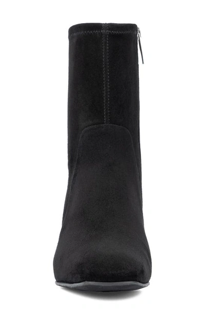 Aquatalia Stassi Stretch Suede Ankle Boots In Black