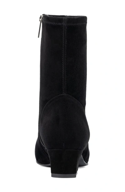 Aquatalia Stassi Stretch Suede Ankle Boots In Black