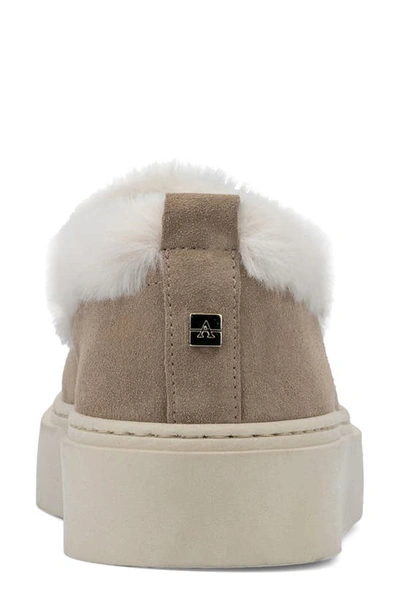 Shop Aquatalia Letty Faux Fur Lined Slip-on Shoe In Dtw