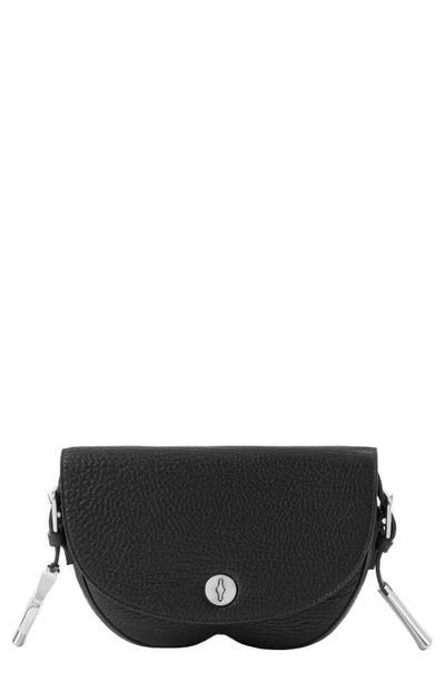 Shop Burberry Small Chess Leather Crossbody Bag In Black