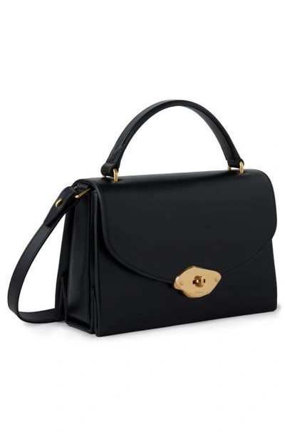 Mulberry Leather Lana Top-handle Bag In Black