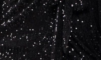 August Sky Sequin Long Sleeve Dress In Black