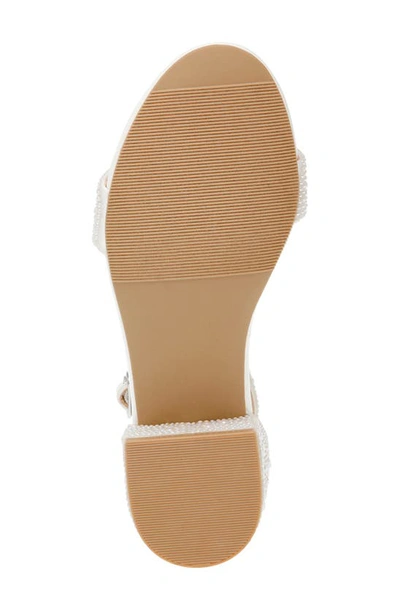 Shop Betsey Johnson Rhinestone Ankle Strap Sandal In White