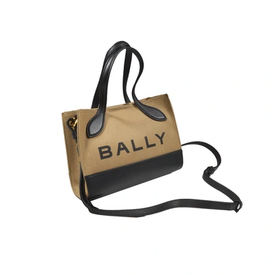 Shop Bally Sand Bar Keep On Xs Canvas Shoulder Bag