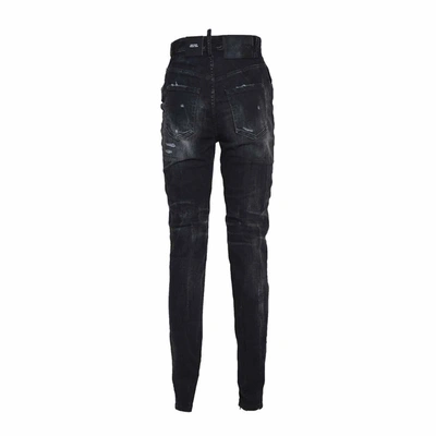 Shop Dsquared2 Black High-waisted Twiggy Jeans