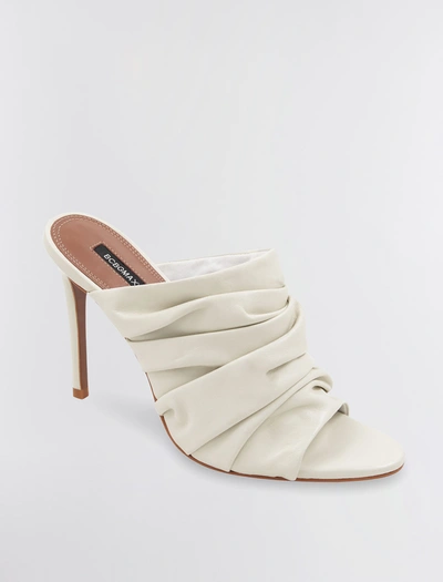 Shop Bcbgmaxazria Sarani Leather Heel In Optic White