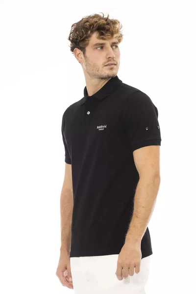 Shop Baldinini Trend Black Cotton Polo Men's Shirt