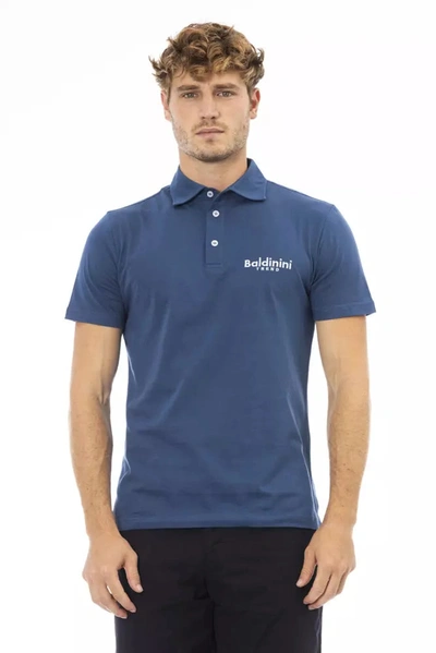 Shop Baldinini Trend Blue Cotton Polo Men's Shirt