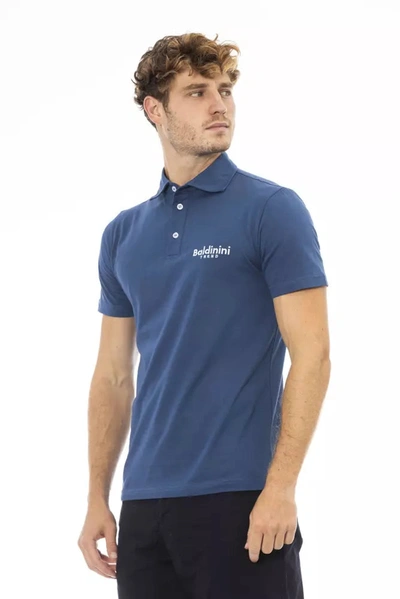 Shop Baldinini Trend Blue Cotton Polo Men's Shirt