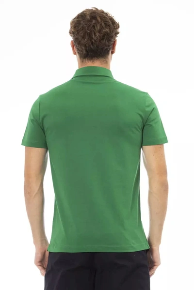 Shop Baldinini Trend Green Cotton Polo Men's Shirt
