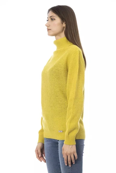 Shop Baldinini Trend Elegant Yellow Turtleneck Women's Sweater