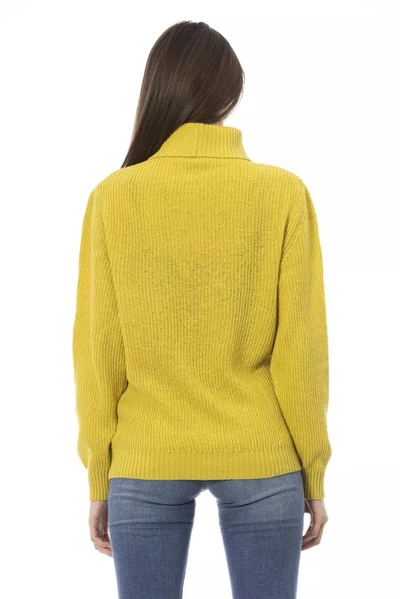Shop Baldinini Trend Elegant Yellow Turtleneck Women's Sweater