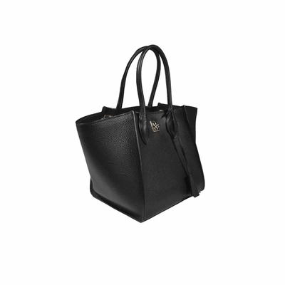 Shop Ermanno Scervino Black Leather Medium Maggie Shopping Bag