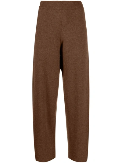 Shop Lemaire Wool Trousers In Brown