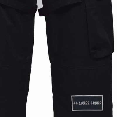 Shop M44 Label Group Helm Cargo Black Cotton Trousers 44 Label Group