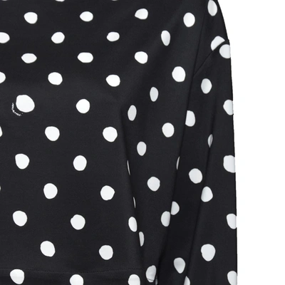 Shop Marni Black Viscose Polka Dot Pattern Cropped Top