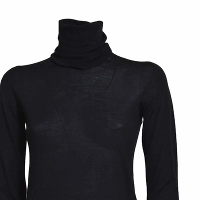 Shop Max Mara Black Wool Palos Turtleneck Sweater