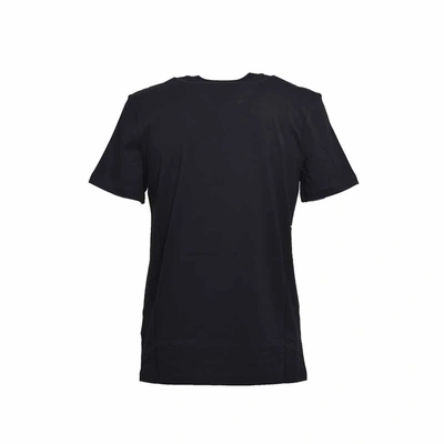 Shop Moschino Black Cotton T-shirt With Teddy Logo Print