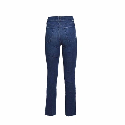 Shop Mother Blue The Rascal Ankle Snippet Cotton Jeans