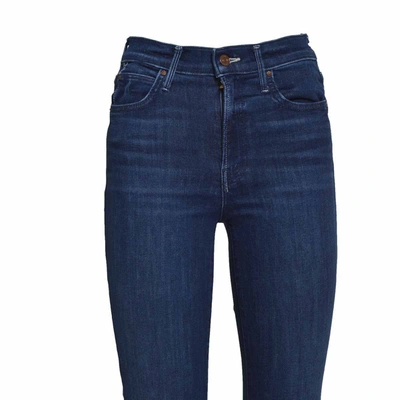 Shop Mother Blue The Rascal Ankle Snippet Cotton Jeans