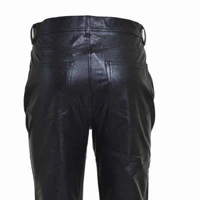 Paige Flared Faux-leather Trousers In Black