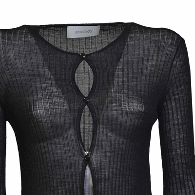 Shop Sportmax Black Wool Knit Dinar Bodysuit