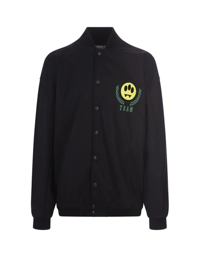 Shop Barrow Bomber Jacket With " Team" Embroidery In Black
