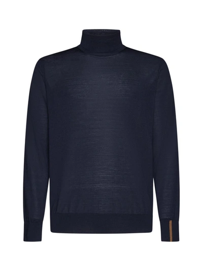 Shop Caruso Sweaters In Blue