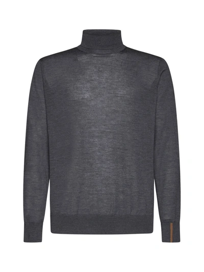 Shop Caruso Sweaters In Grey