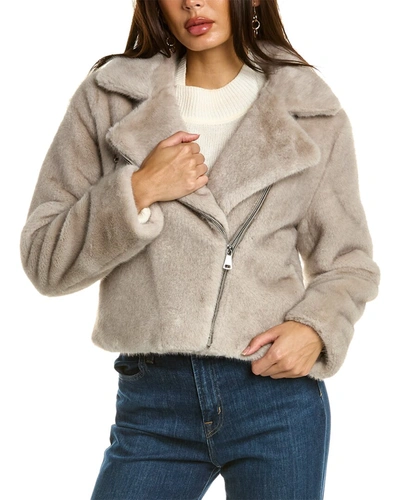Shop Adrienne Landau Jacket In Grey