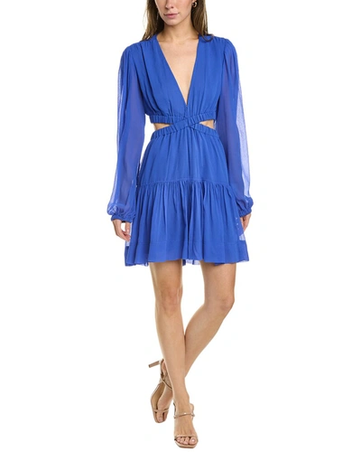 Shop A.l.c A. L.c. Izzy Ii Silk Mini Dress In Blue