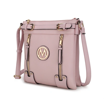 Shop Mkf Collection By Mia K Lilian Vegan Leather Crossbody Handbag In Pink