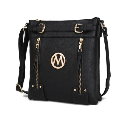 Shop Mkf Collection By Mia K Lilian Vegan Leather Crossbody Handbag In Black