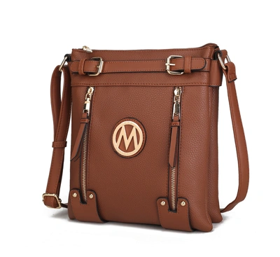 Shop Mkf Collection By Mia K Lilian Vegan Leather Crossbody Handbag In Brown