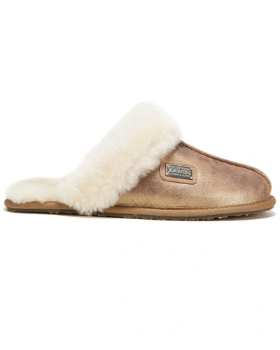 Shop Australia Luxe Collective Closed Leather Slipper In Gold