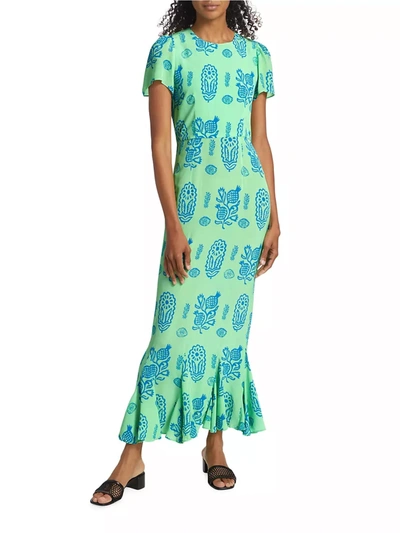 Shop Rhode Lulani Dress In Clover Block In Multi