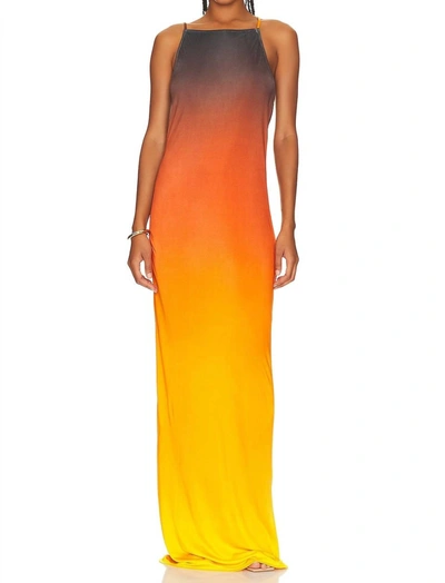 Shop Ronny Kobo Rayna Dress In Orange Multi