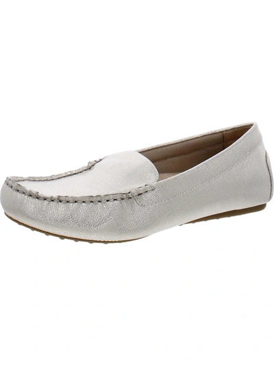 LIFESTRIDE TRAVELER WOMENS FAUX LEATHER SLIP ON LOAFERS 