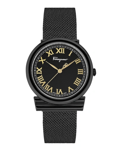 Shop Ferragamo Gancini Watch In Black