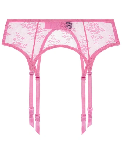 Shop Journelle Romy Suspender Belt Thong In Pink