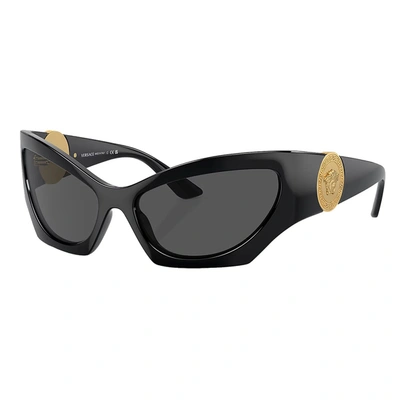 Shop Versace Ve 4450 Gb1/87 60mm Womens Cat-eye Sunglasses In Black