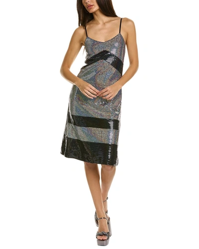 Dodo Bar Or Meril Sequinned-jersey Slip Dress In Grey