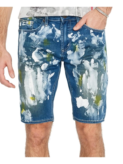 Parker-x Mens Destroyed Slim Ft Denim Shorts In Multi